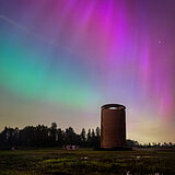 Northern lights at Maiden's Tower